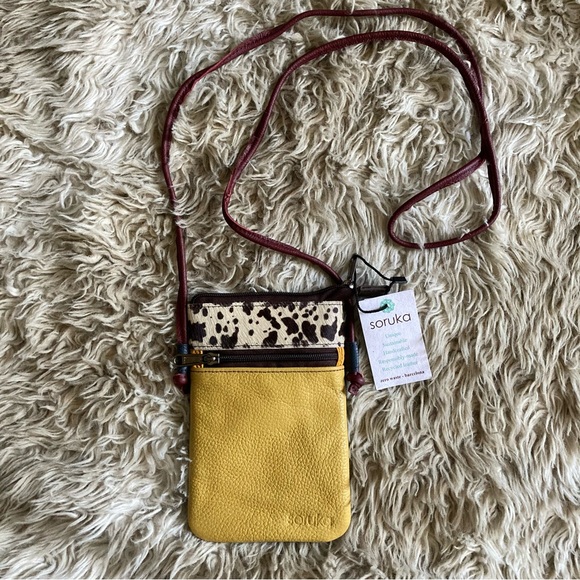 Soruka Handbags - Soruka lua print mixed leather small crossbody bag NWT sustainable